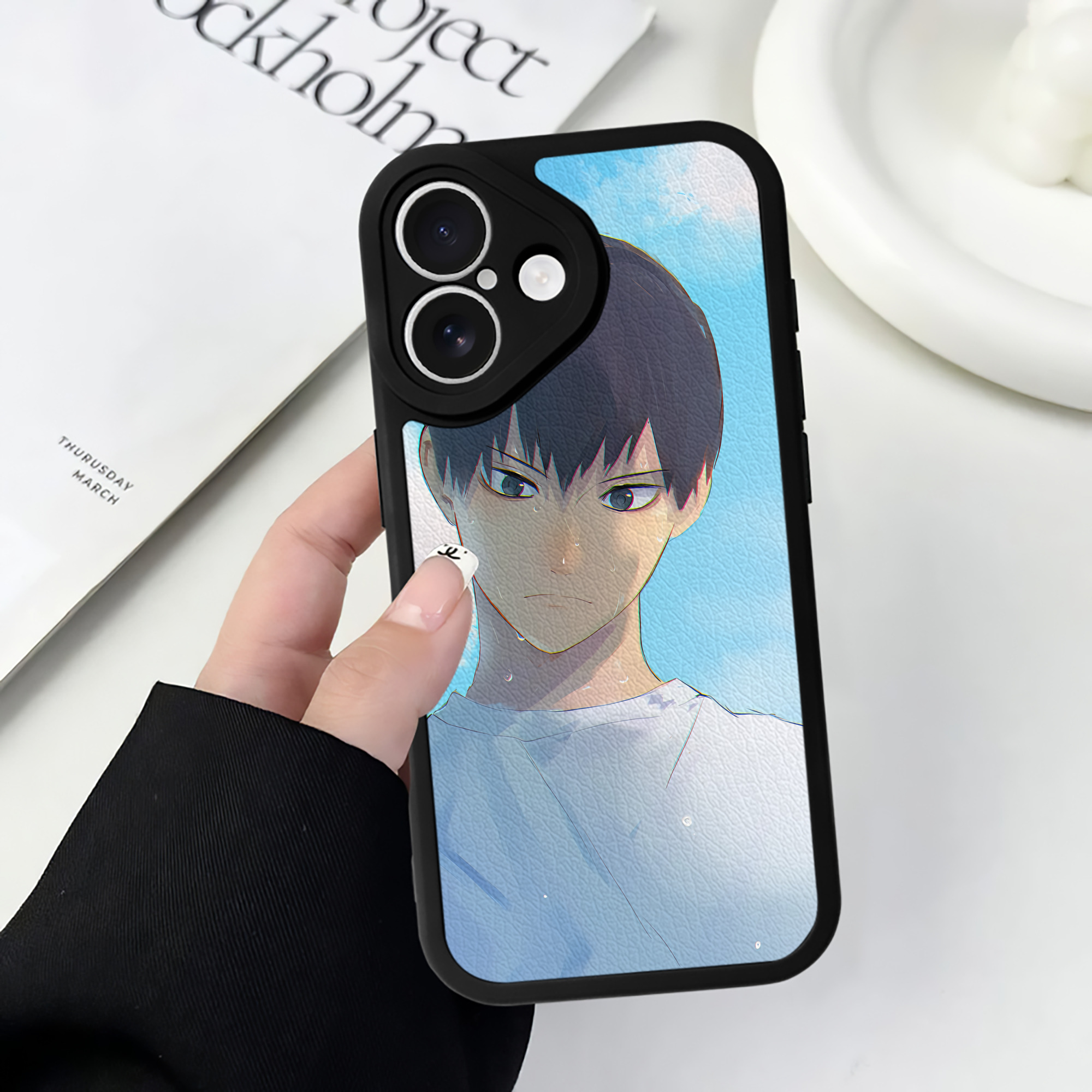 （画像用） ハイキュー!! Haikyu!! 【iPhone 16シリーズ対応】シリコンスマホケース（レザー調） 材質：シリコン